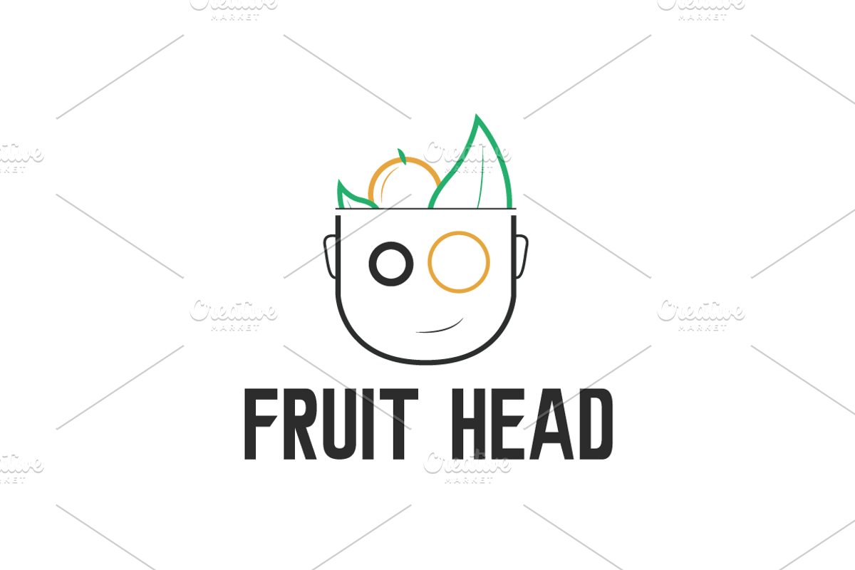 Fruit Head Logo Design, a Branding & Logo Template by Florin Chitic