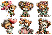 Valentine Teddy Bear Clipart Bundle, an Illustration by Daily.Designs (Thumbnail 4 of 8)