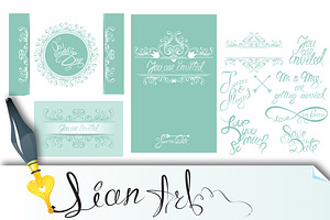 Set of Wedding invitation cards, an Invitation Template by Lian-art