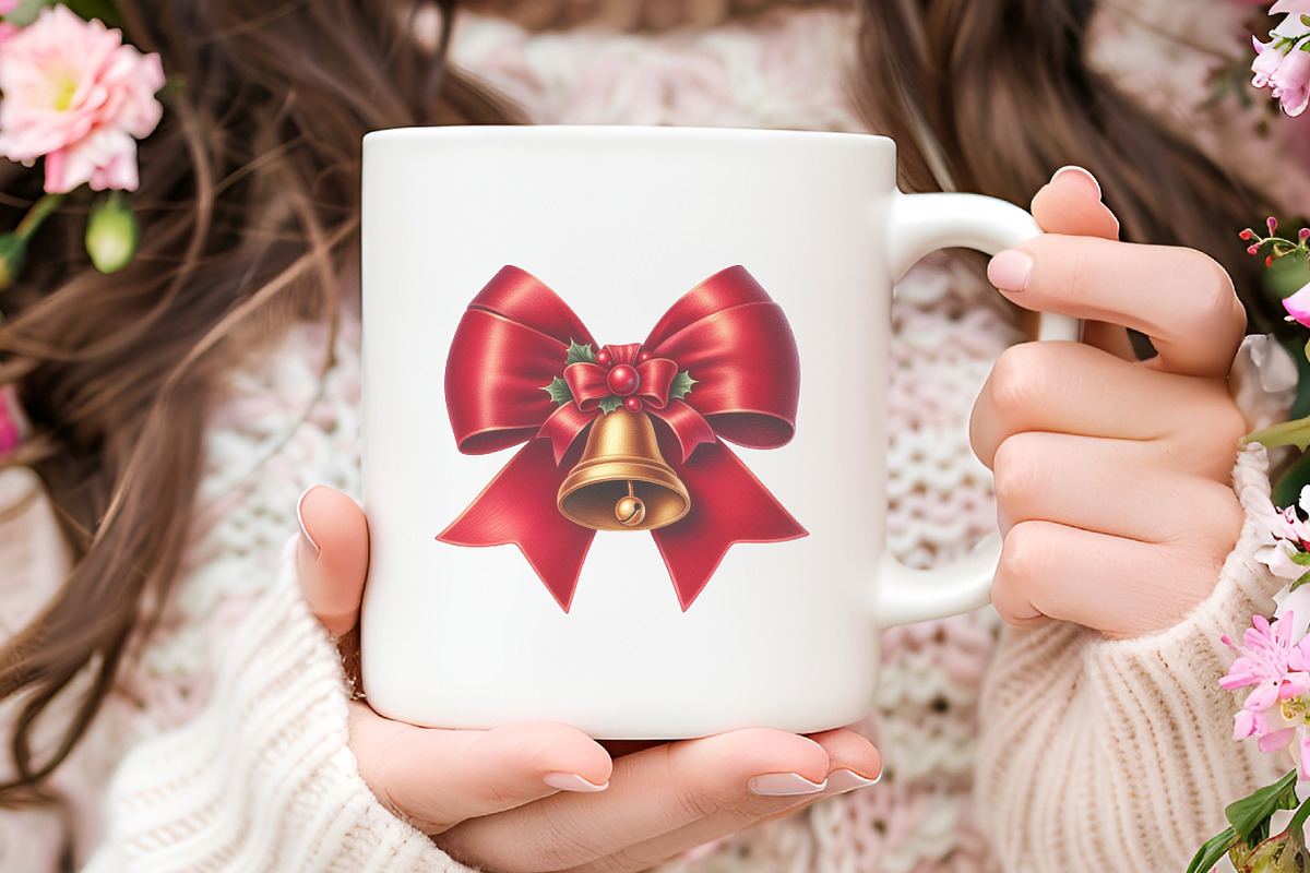 Coquette Christmas Bow Clipart, an Illustration by RobertsArt (Photo 6 of 7)