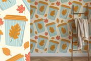Autumn Coffee patterns & clipart, a Food Illustration by Carpet Tapete Pretzel (Thumbnail 5 of 10)