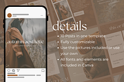 Autumn Aesthetic Instagram Posts, a Social Media Template by Ashlee Marie Design (Thumbnail 4 of 4)