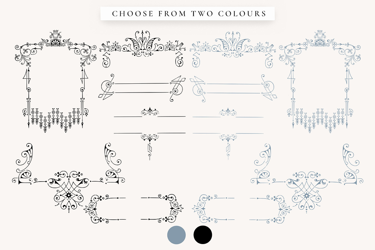 Ornamental Designs Elements, a Decorative Illustration by Century Library