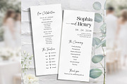 Minimal Wedding Program Canva bd006, a Card Template by TyphoonStudio (Thumbnail 1 of 10)