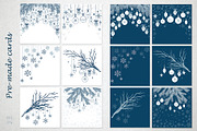 Christmas Snowmen ClipArt Collection, an Object Graphic by Jeanna Draw (Thumbnail 9 of 14)