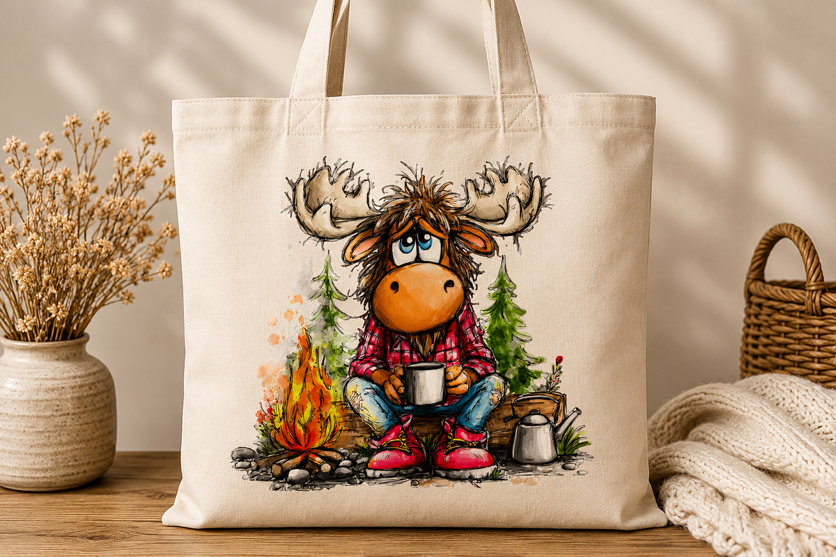 Camping Moose Clipart Bundle, a Seasonal Illustration by CreationArt (Photo 4 of 7)