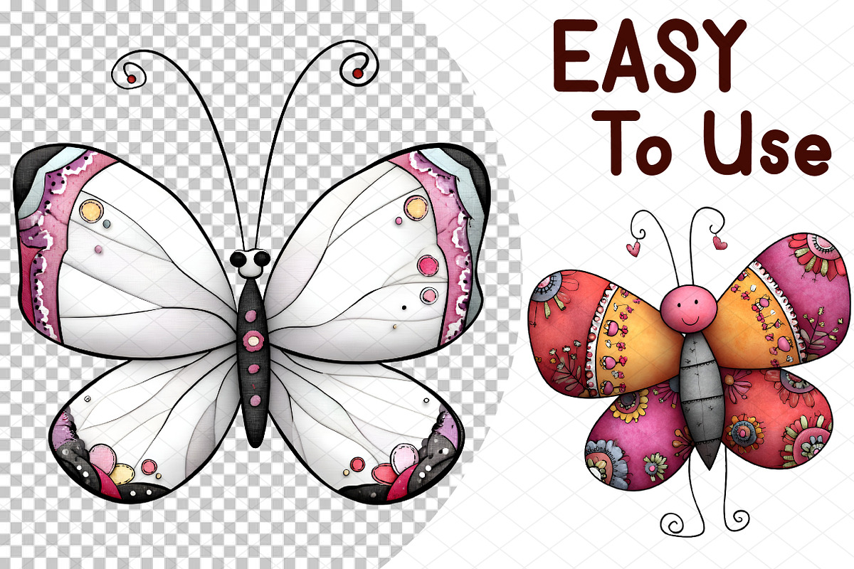 Watercolor Butterfly Clipart Bundle, an Illustration by cherrydesign (Photo 4 of 4)