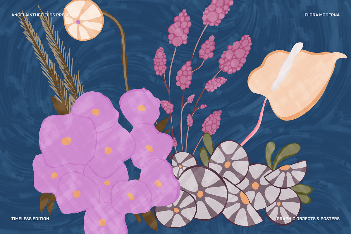 300+ Flora Moderna Vector Clipart, a Decorative Illustration by angelainthefields (Photo 15 of 23)