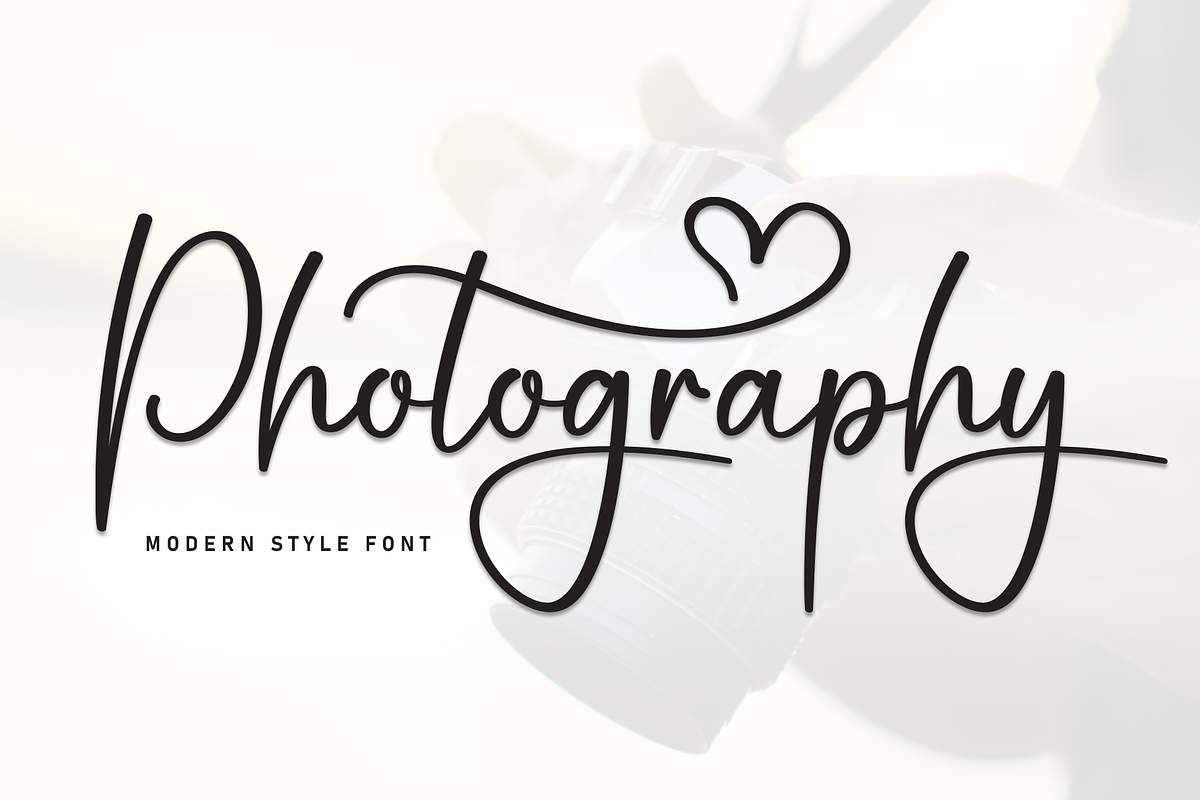 Photography | Script Font, a Handwritten Font by Scratchones (Photo 1 of 9)