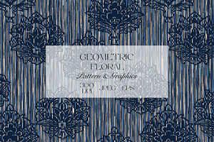Geometric Floral Seamless Pattern, a Pattern Graphic by StudioGlouna