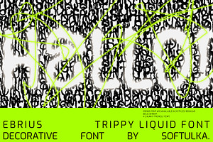 Ebrius Font - Trippy, Bitmap Font