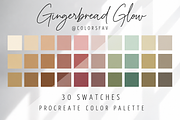 Gingerbread Glow Procreate Palette, a Decorative Illustration by Colorsfav (Thumbnail 1 of 3)