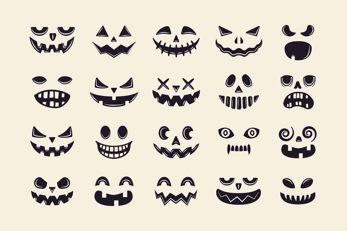 Pumpkin Creator. 20 Monster Faces, an Object Graphic by DenysHolovatiuk (Photo 2 of 4)