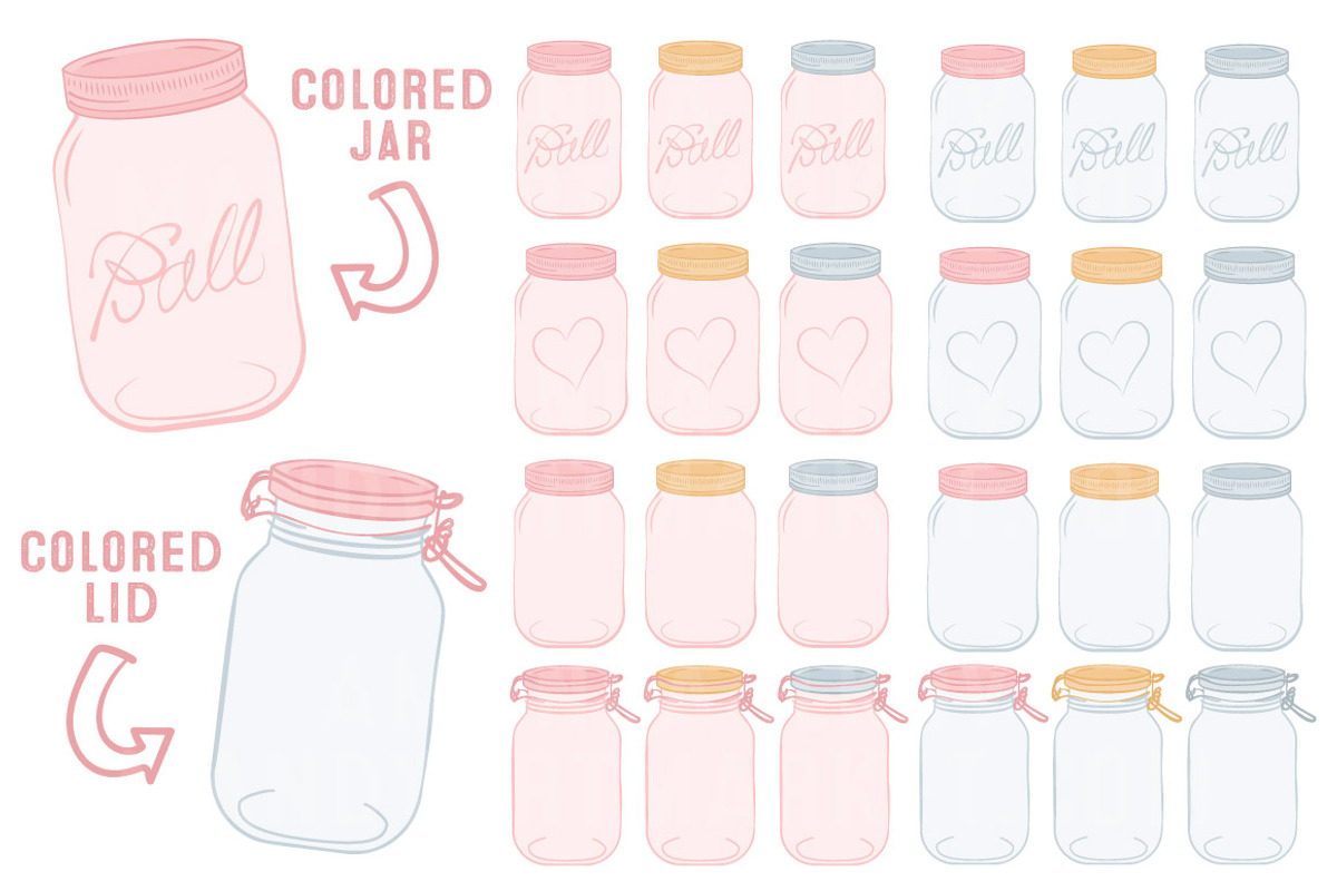 Soft Pink Jar Vectors & Clipart, an Illustration by Amanda Ilkov (Photo 2 of 4)