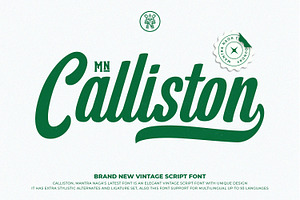 MN Calliston - Vintage Script Font