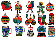 Watercolor Christmas Clipart, an Illustration by Designworld (Thumbnail 2 of 5)