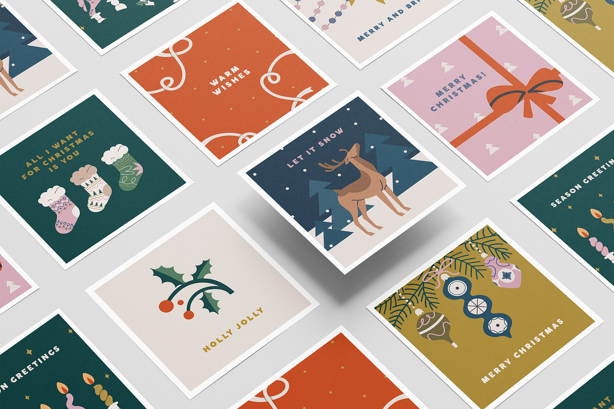 Christmas holiday card designs set, a Seasonal Illustration by Good Studio (Photo 6 of 12)