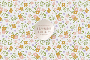 Melody Blooming Seamless Pattern