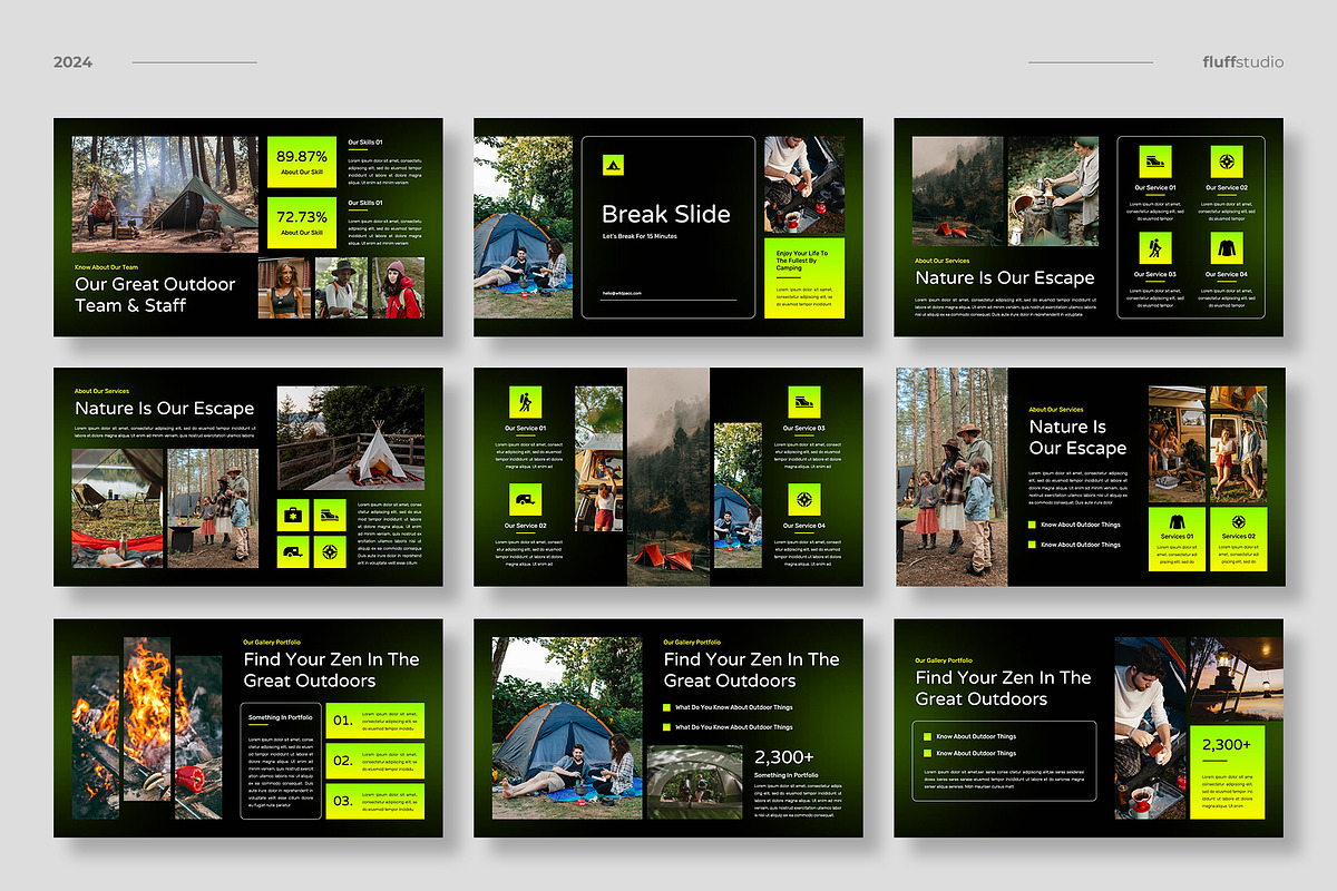 Outdoor Adventure Google Slides, a Presentation Template by fluffstudio (Photo 3 of 4)