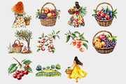 Watercolor Summer Fruit Clipart, a Seasonal Illustration by Design Market (Thumbnail 5 of 5)