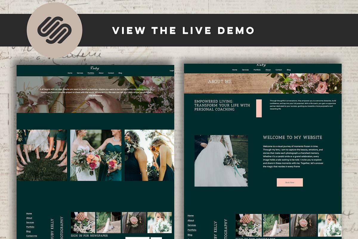 Squarespace photographer website, a Squarespace Template by Design House (Photo 3 of 10)