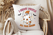 Retro Halloween Ghost PNG Sublimatio, an Illustration by DreamCafeArt (Thumbnail 6 of 7)