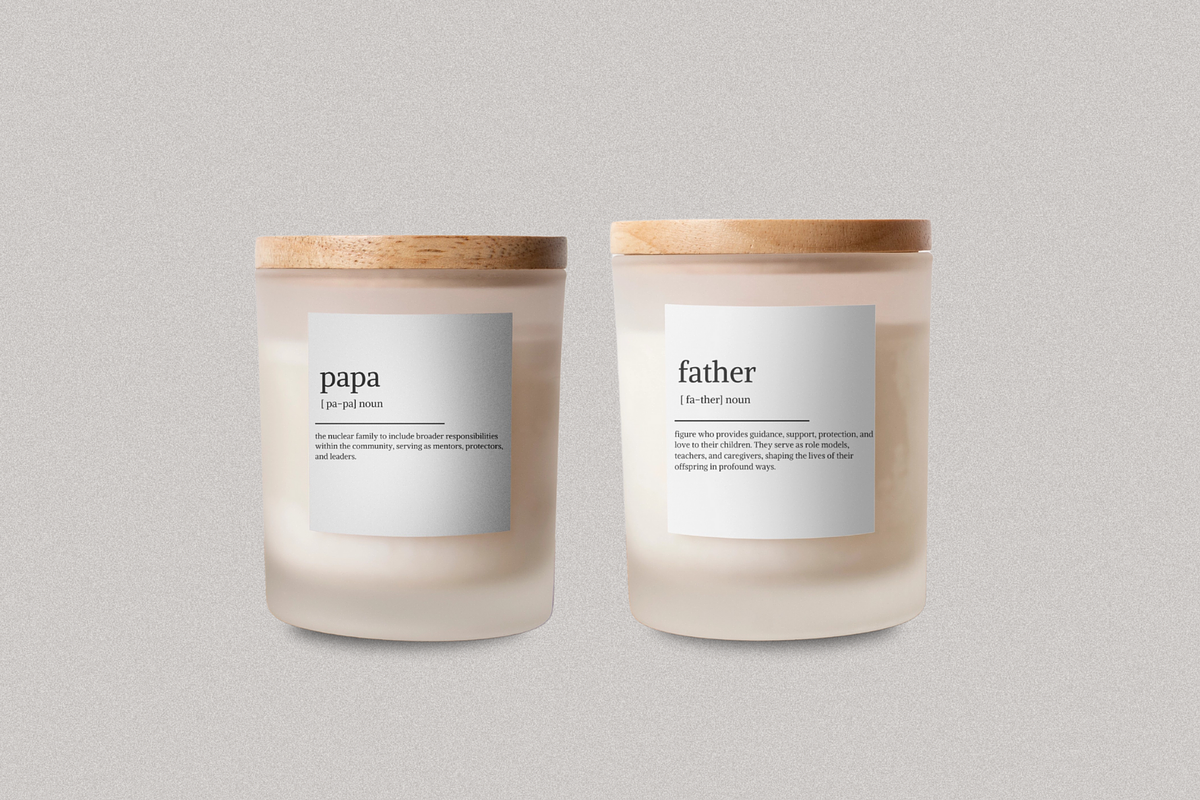Father's Day Candle Label Template, a Branding & Logo Template by KnowyourLabel (Photo 1 of 4)
