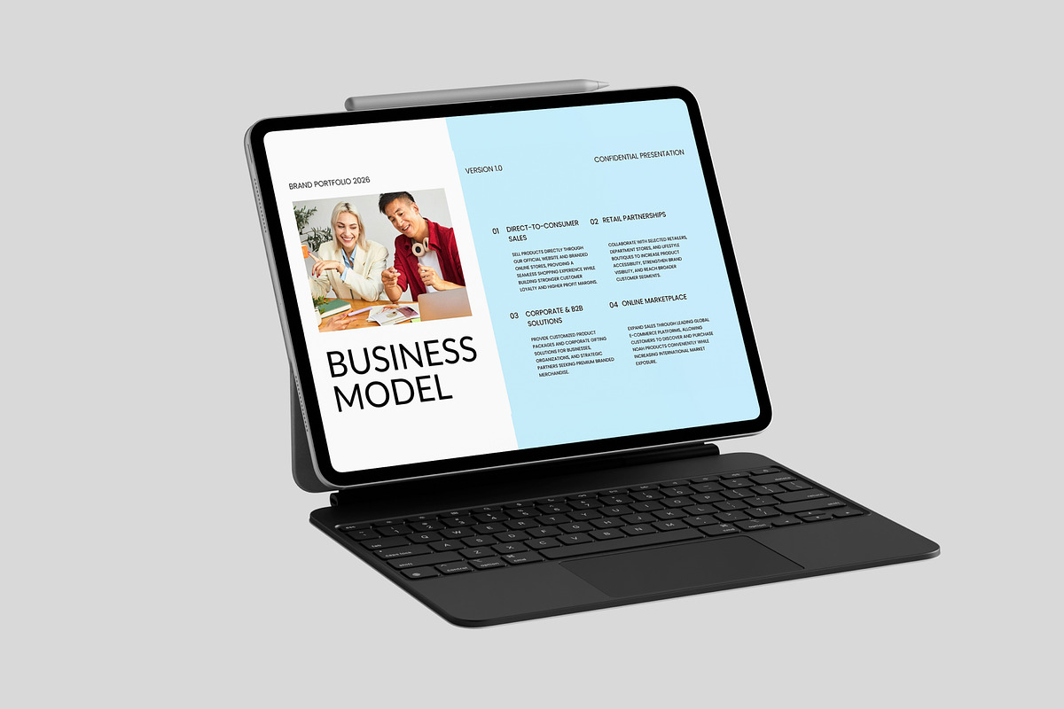 Brand Portfolio PowerPoint Template, a Presentation Template by adoestudio (Photo 4 of 7)