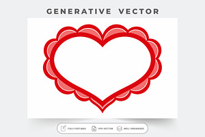 A vibrant red heart frame ready for, a Graphic by Iftikhar Alam