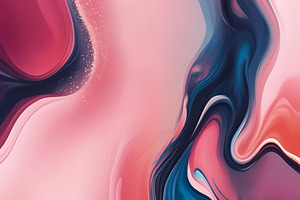 Liquid abstract pink and blue image, an Abstract Photo by ComfortQ
