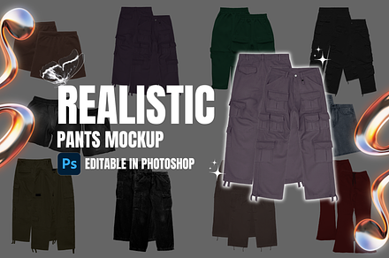 Realistic Pants Design Mockup