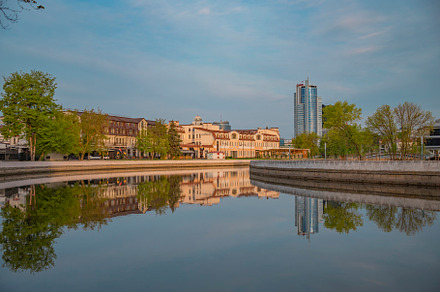 Embankment in the center of Minsk. Belarus, a Photo by Pictures for you!!!!!!!!!