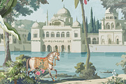 Mughal Garden Wallpaper Mural, a Decorative Illustration by Mughal Wallpaper (Thumbnail 1 of 5)