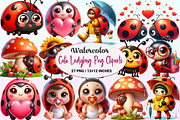 Cute Ladybug Cliparts., a Graphic by CitraGraphics (Thumbnail 1 of 4)