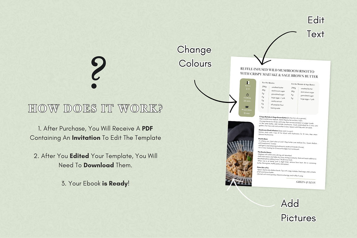 Canva Cookbook Template, a Stationery Template by PittaFinePrint (Photo 4 of 7)