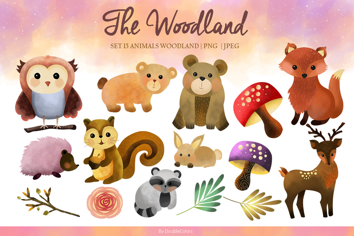The woodland animals, an Animal Illustration by DoubleColors