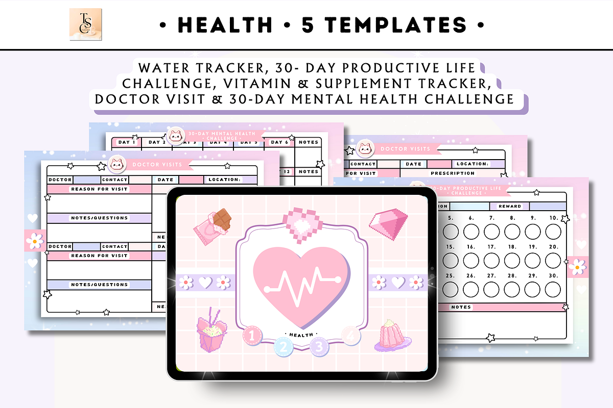 PLR Resell Pink Digital Planner, a Stationery Template by Tas Creative Studio (Photo 8 of 13)