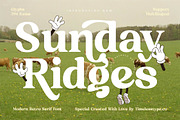 Sunday Ridges Retro Serif Font, a Serif Font by timelesstype.co (Thumbnail 1 of 20)