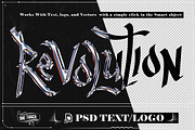 Revolution Chrome Text effect, a Layer Style Add-On by one-touch (Thumbnail 2 of 3)