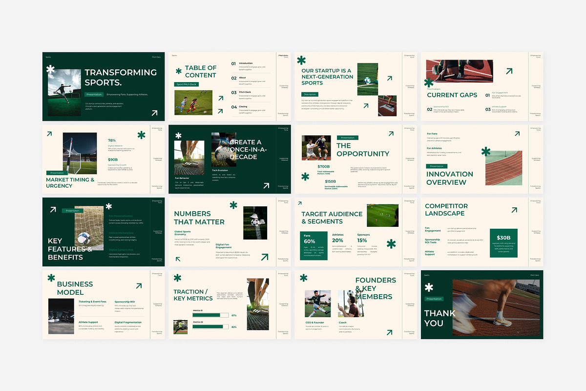 Sport Pitch Deck Powerpoint Template, a Presentation Template by Eklip Studio (Photo 6 of 6)