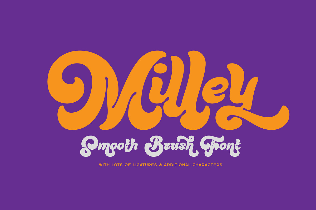 Milley — Smooth Brush Font, a Script Font by Gleb Guralnyk (Photo 1 of 8)