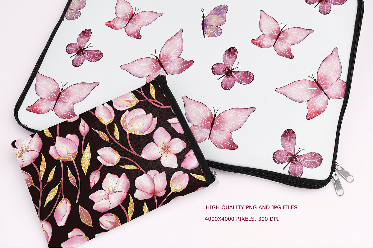 Watercolor hearts and patterns, an Illustration by TatiArti (Photo 7 of 8)