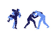 Wrestling poses, wrestlers fight set, a Sport Illustration by PaperTrident (Thumbnail 3 of 6)