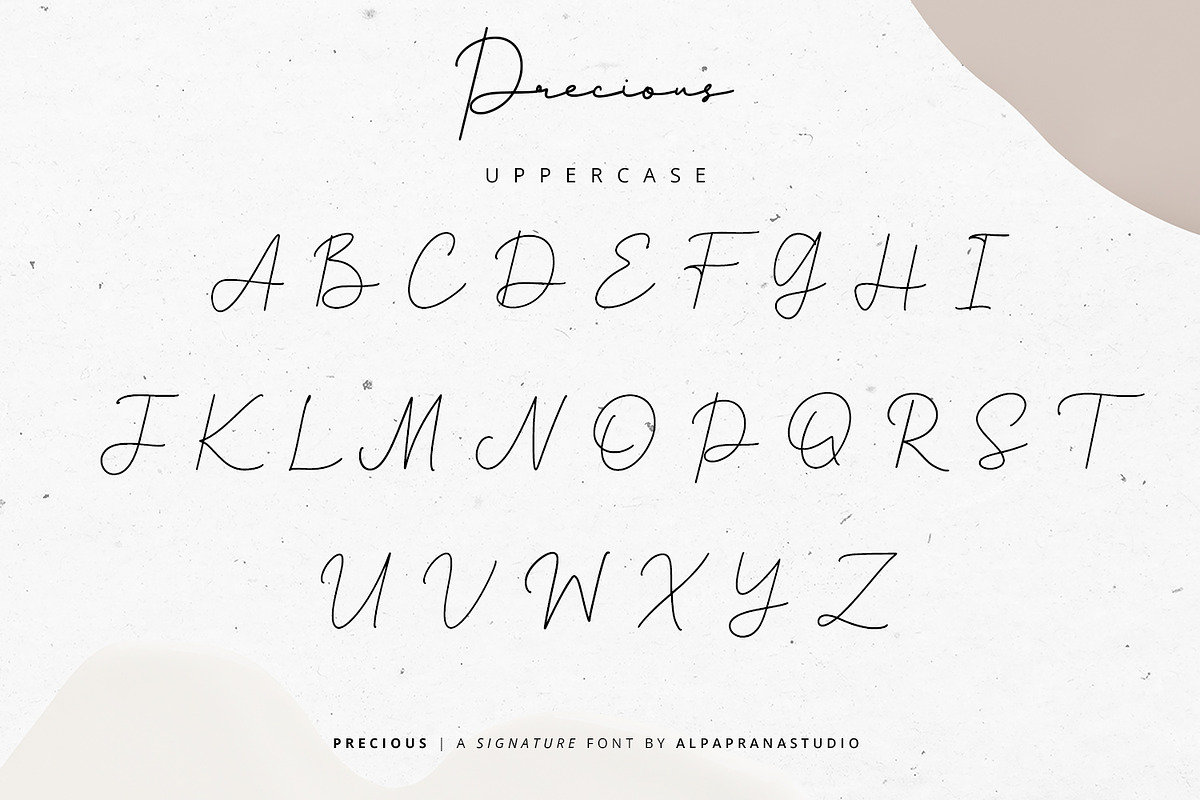 Precious - Signature Font, a Script Font by Alpaprana (Photo 10 of 12)