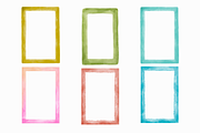 Watercolor Frame Rectangular Border, a Decorative Illustration by Kusumaillustration (Thumbnail 12 of 13)