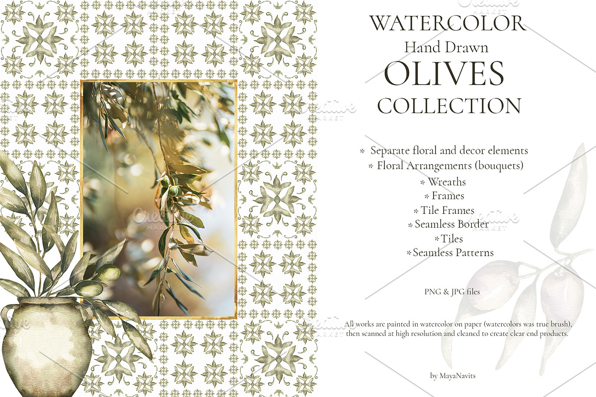 Watercolor Olives collection, a Graphic by MayaNavits (Photo 2 of 25)