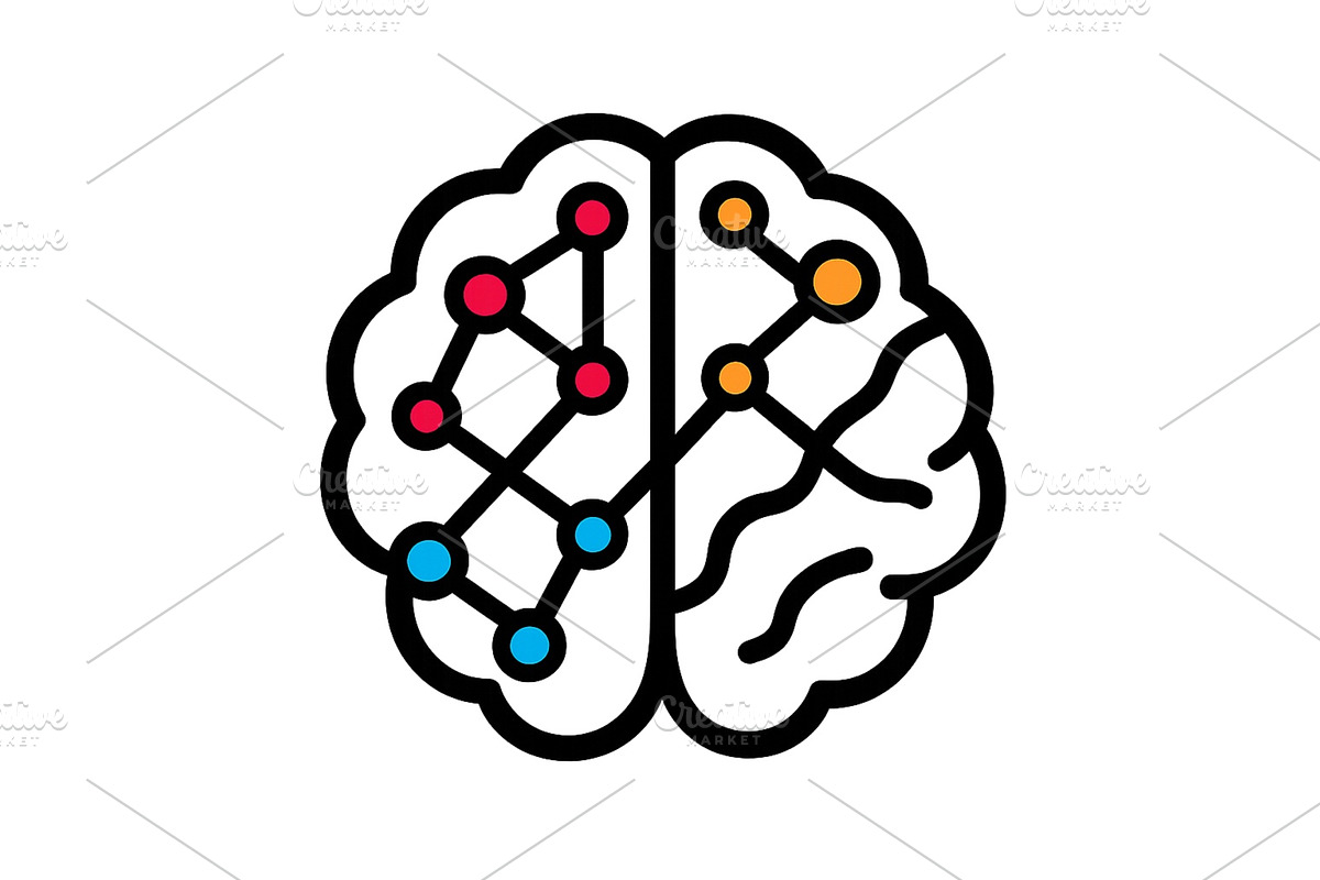 Vector illustration of a brain with, an Illustration by ZinetroN
