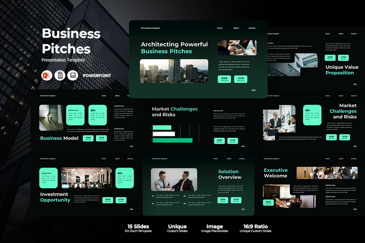 Business Pitches - PowerPoint, a Presentation Template by Iqsiart Studio (Photo 1 of 3)
