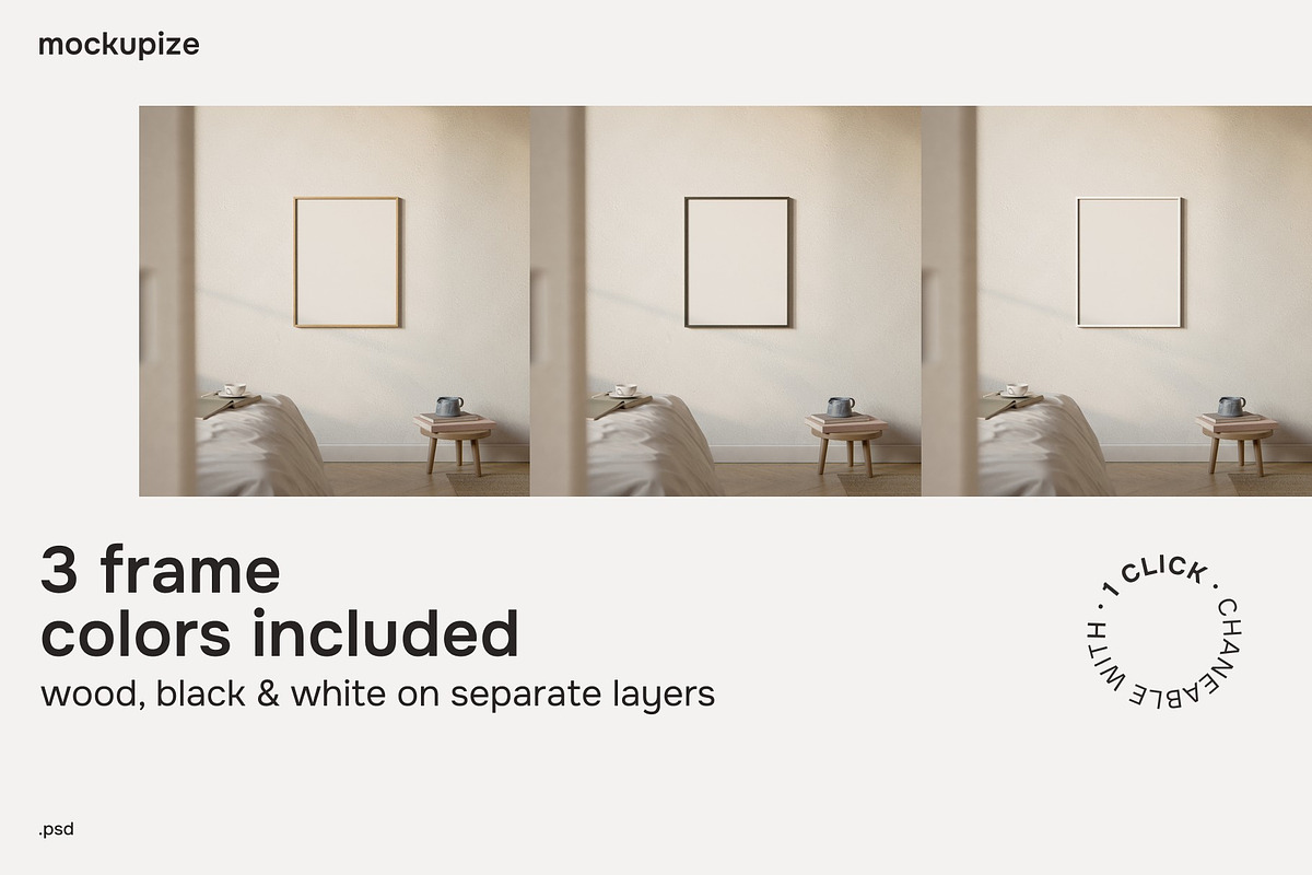 4x5 Bedroom Frame Mockup Artful, a Household Mockup by mockupize (Photo 2 of 7)