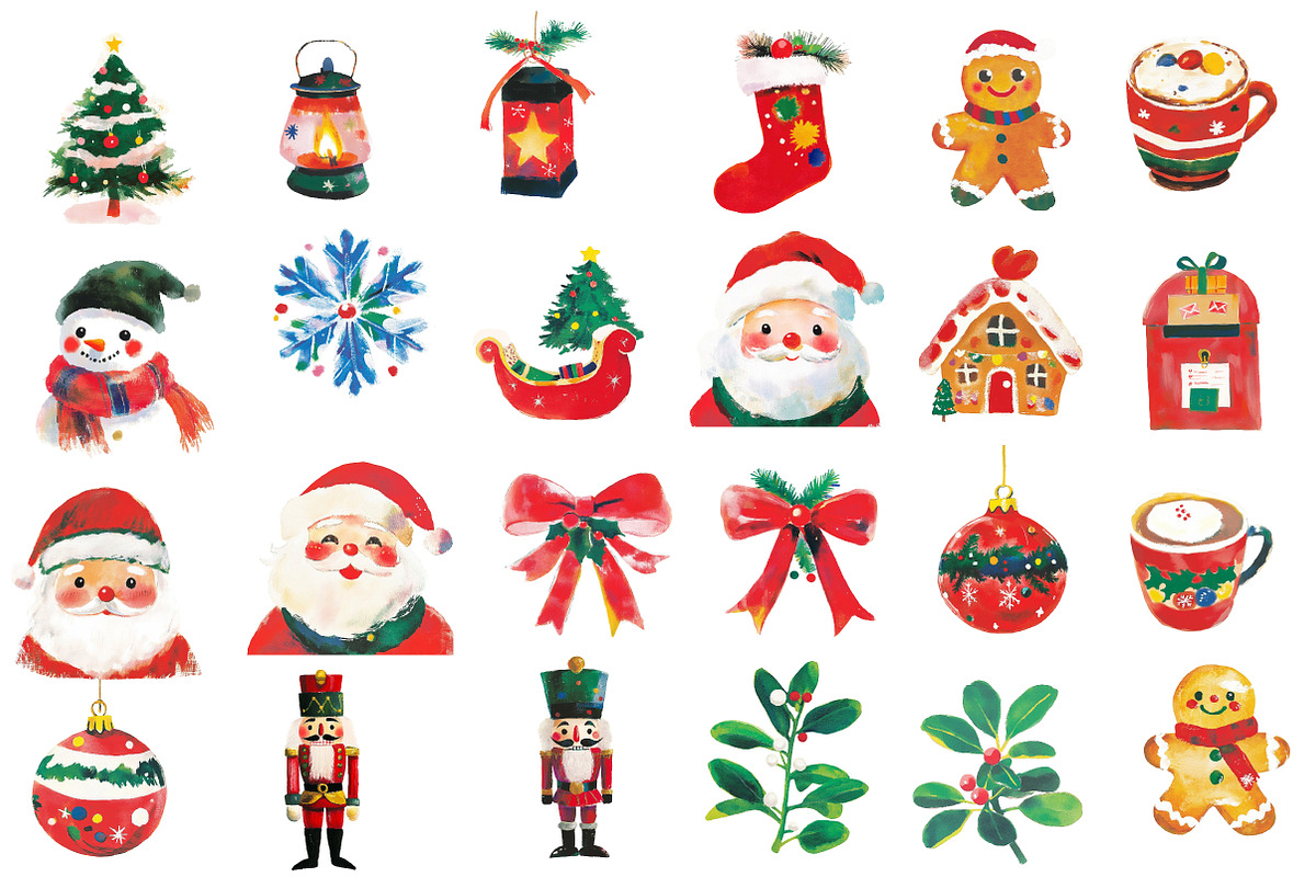 Watercolor Christmas Clipart, an Illustration by Designworld (Photo 2 of 6)